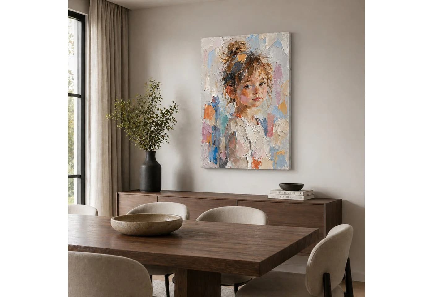 M MERCEO Leinwand 2er-Set 80x100cm Baumwolle Keilrahmen - Bild 4