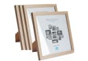 M MERCEO Bilderrahmen 4er Set 20x20cm Natur MDF Acrylglas Bild 2