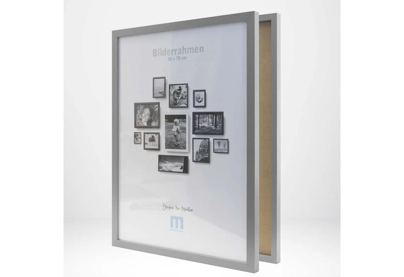 M MERCEO Moderner Bilderrahmen Grau 50x70cm mit Acrylglasschutz - Bild 2