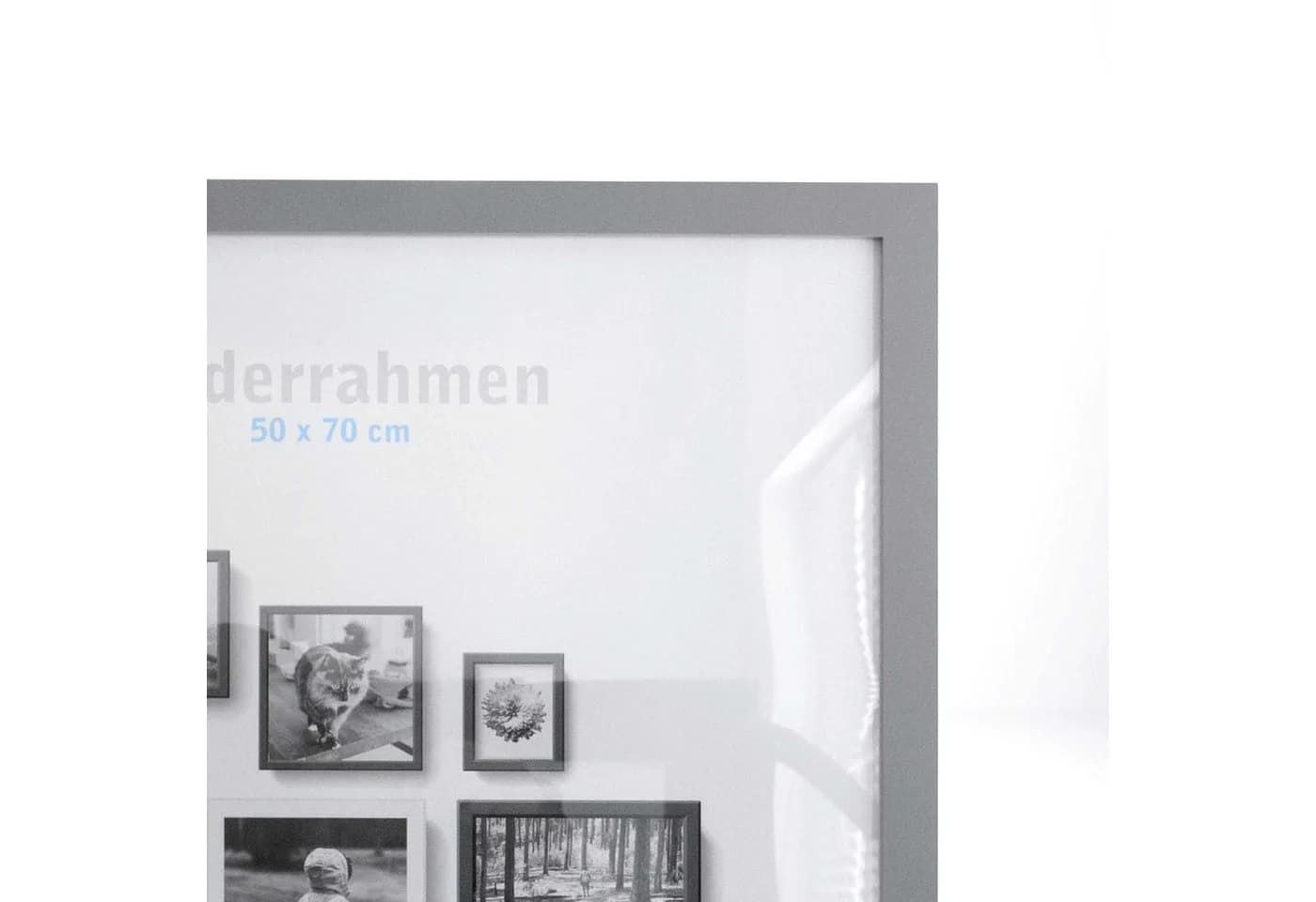 M MERCEO Moderner Bilderrahmen Grau 50x70cm mit Acrylglasschutz - Bild 3