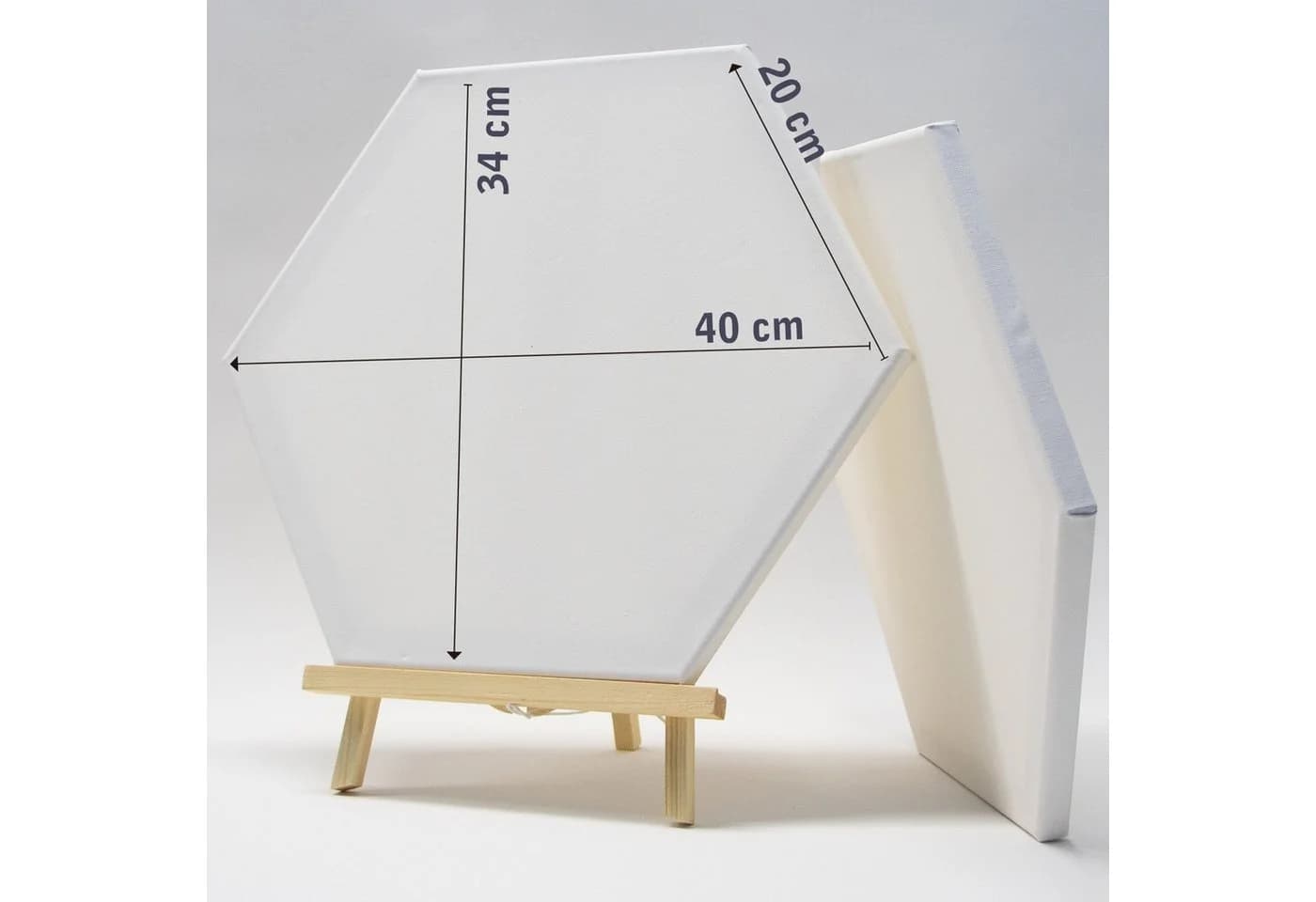M MERCEO Leinwand 5er Set Hexagon 40cm Baumwolle - Bild 3