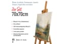 M MERCEO Leinwand 70x70cm Doppelpack Weiß Baumwolle Keilrahmen Bild 1
