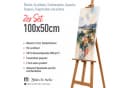 M MERCEO Leinwand 100x50cm Baumwolle Keilrahmen weiß vorgrundiert Bild 1