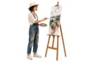 M MERCEO Leinwand 100x50cm Baumwolle Keilrahmen weiß vorgrundiert Bild 3