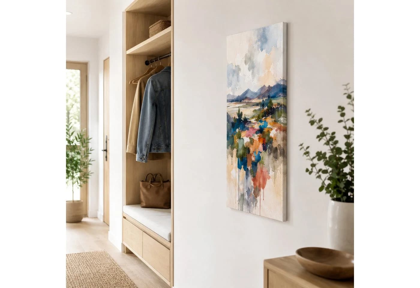 M MERCEO Leinwand 100x50cm Baumwolle Keilrahmen weiß vorgrundiert - Bild 4
