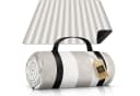 HOEL Picknickdecke XXL 200x200 cm wasserabweisend Fleece Beige Bild 2