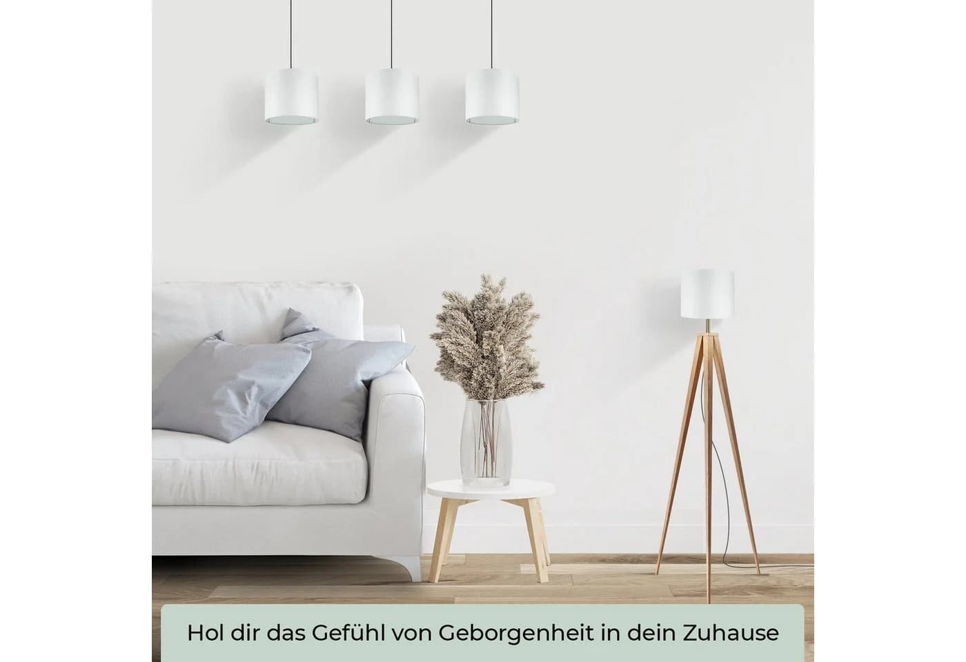 Wogati Lampenschirm Premium Weiß 100% Baumwolle