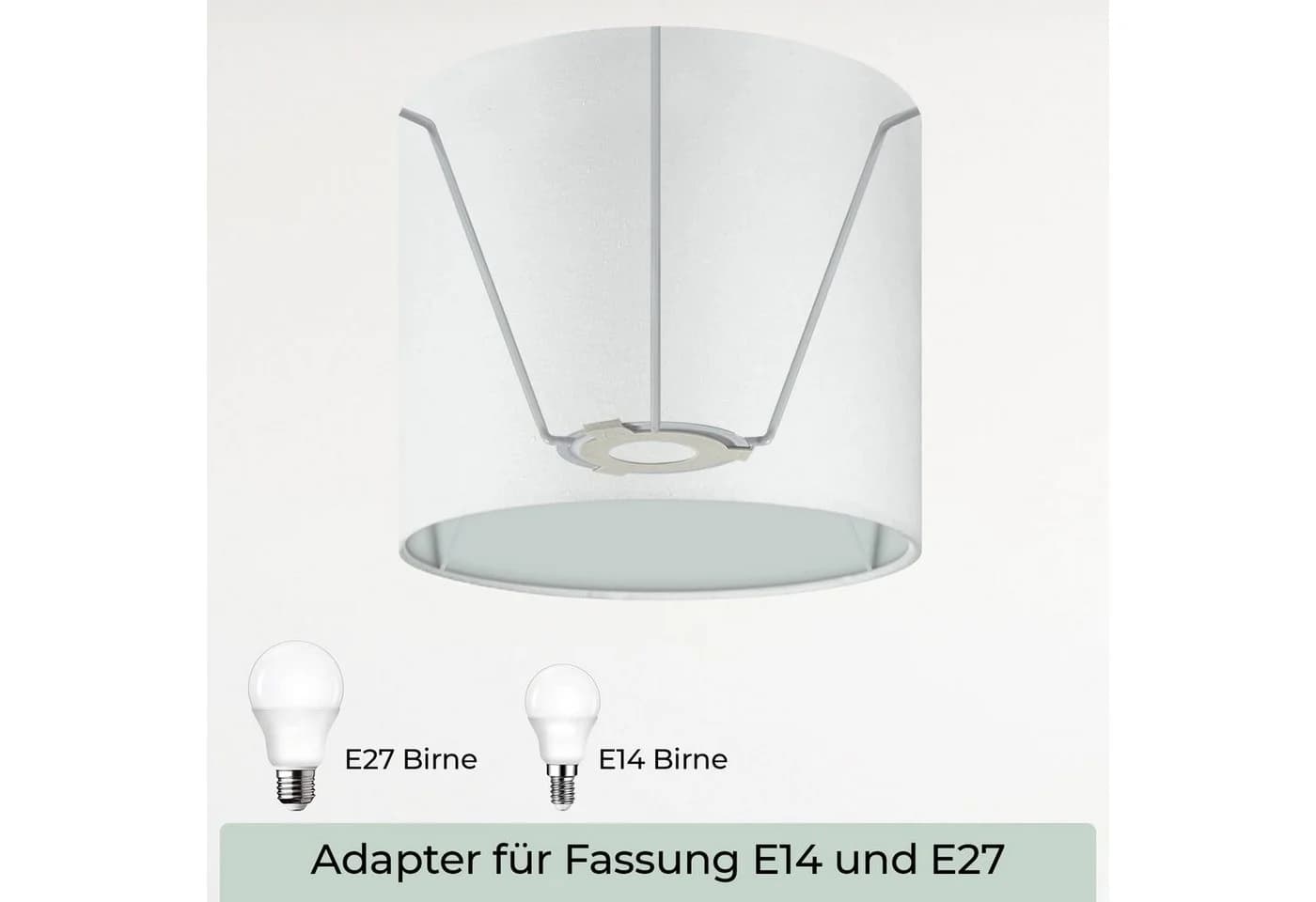 Wogati Lampenschirm Premium Weiß 100% Baumwolle - Bild 4