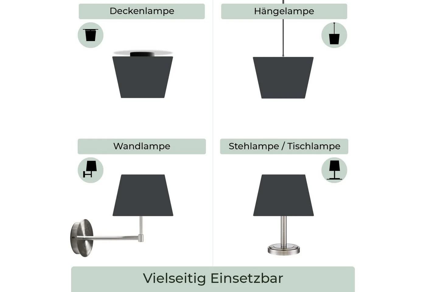Wogati Lampenschirm Trapez Premium Stehlampe - Bild 3
