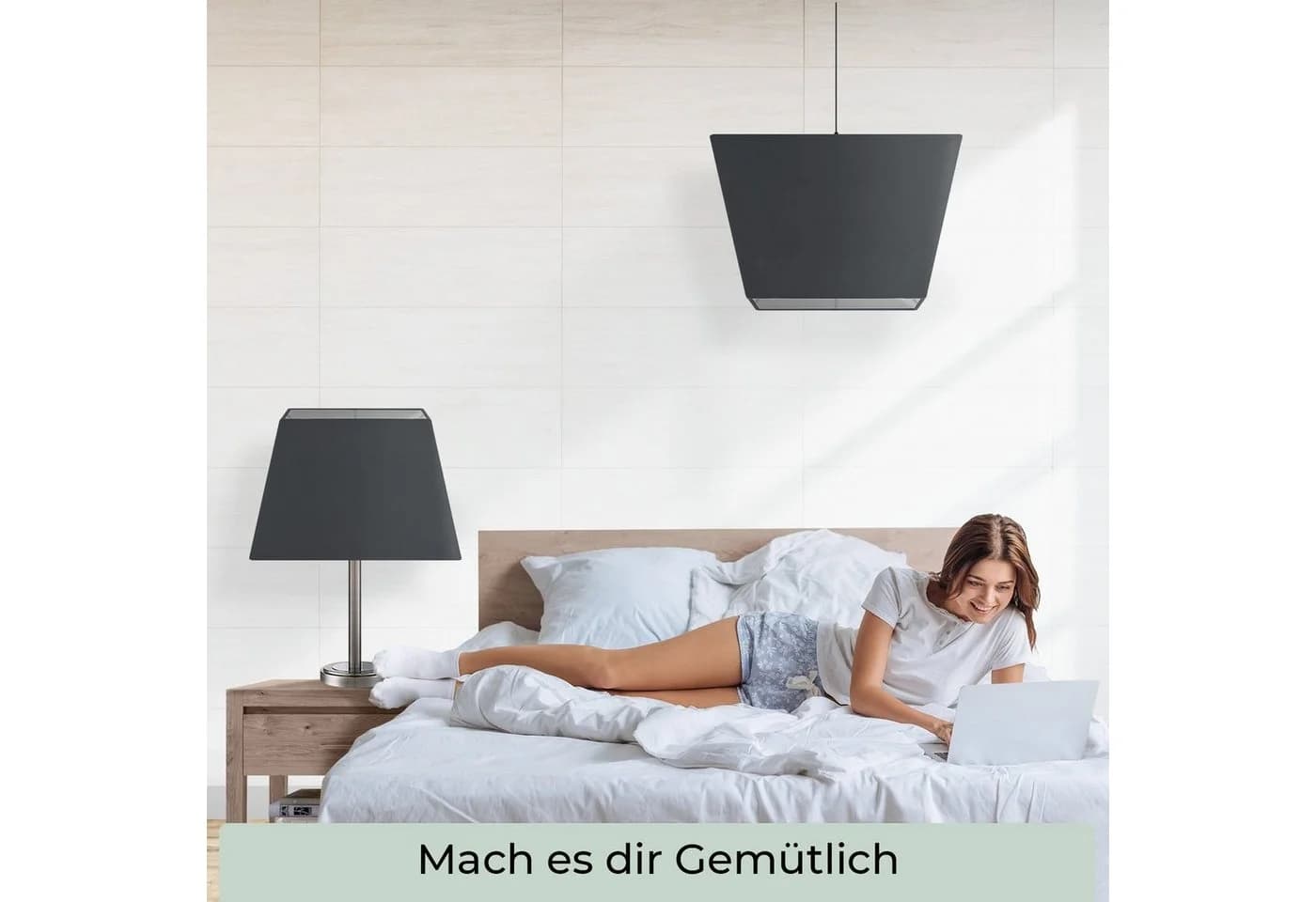 Wogati Lampenschirm Trapez Premium Stehlampe - Bild 5