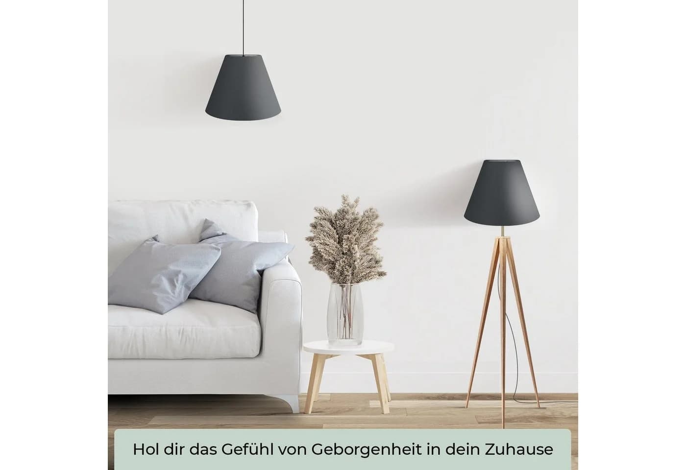 Wogati Premium Lampenschirm Konisch Schwarz - Bild 4