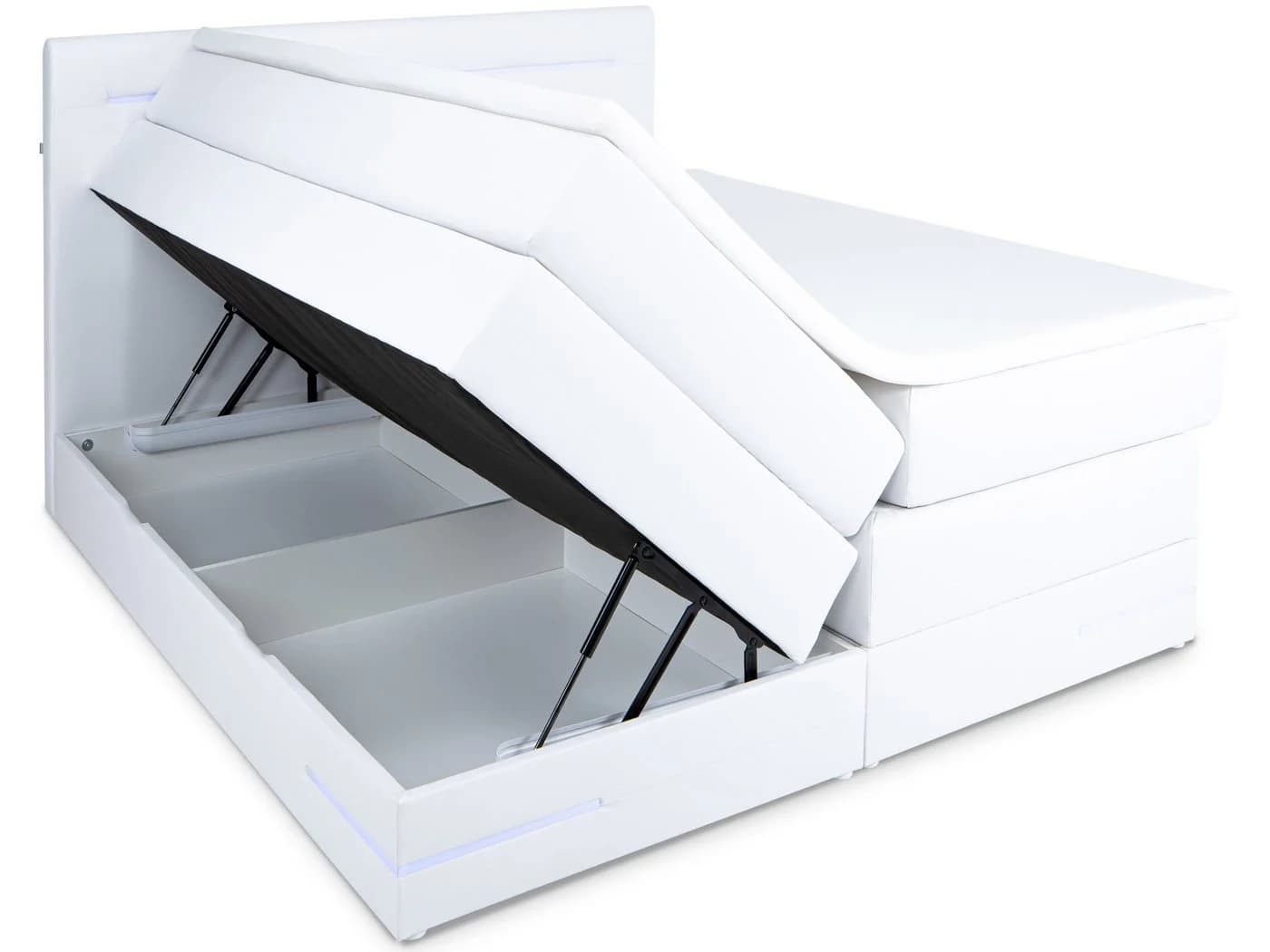 wonello Boxspringbett Daytona mit LED Beleuchtung und Topper