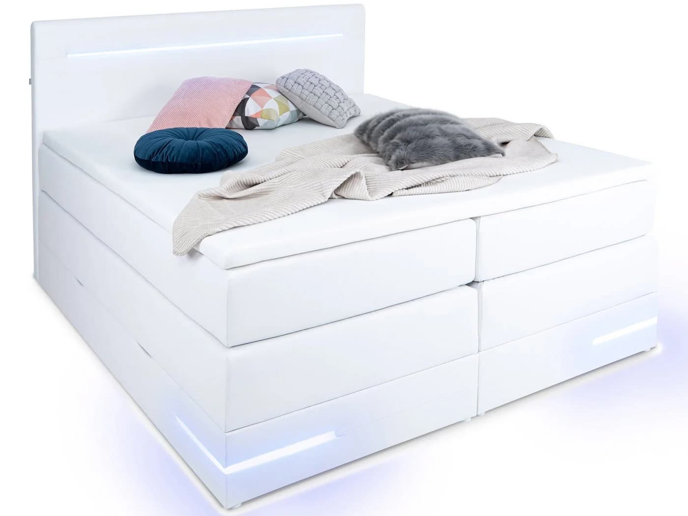 wonello Boxspringbett Daytona mit LED Beleuchtung und Topper - Bild 2