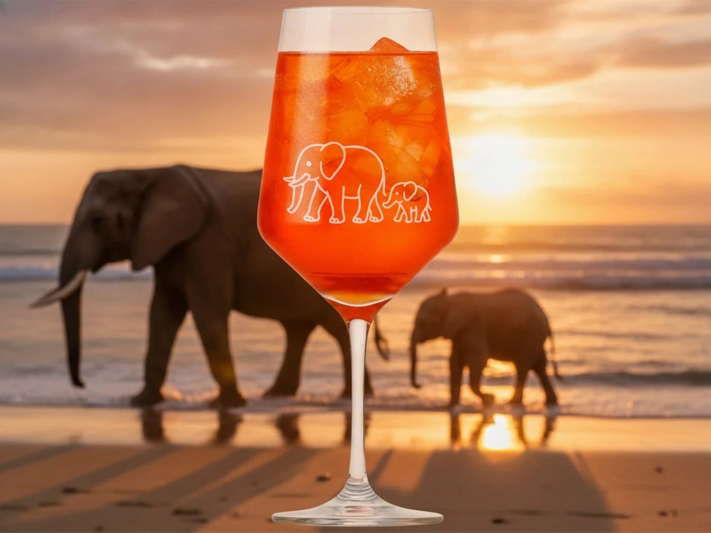 eXODA Weinglas Elefant Baby Gravur Glas Transparent - Bild 4
