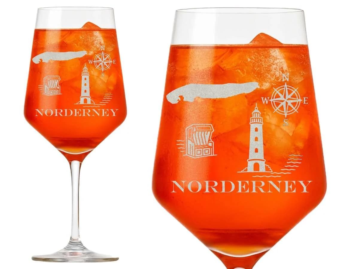 Valhalla Weinglas Norderney 350ml Glas Transparent Gravur - Bild 2