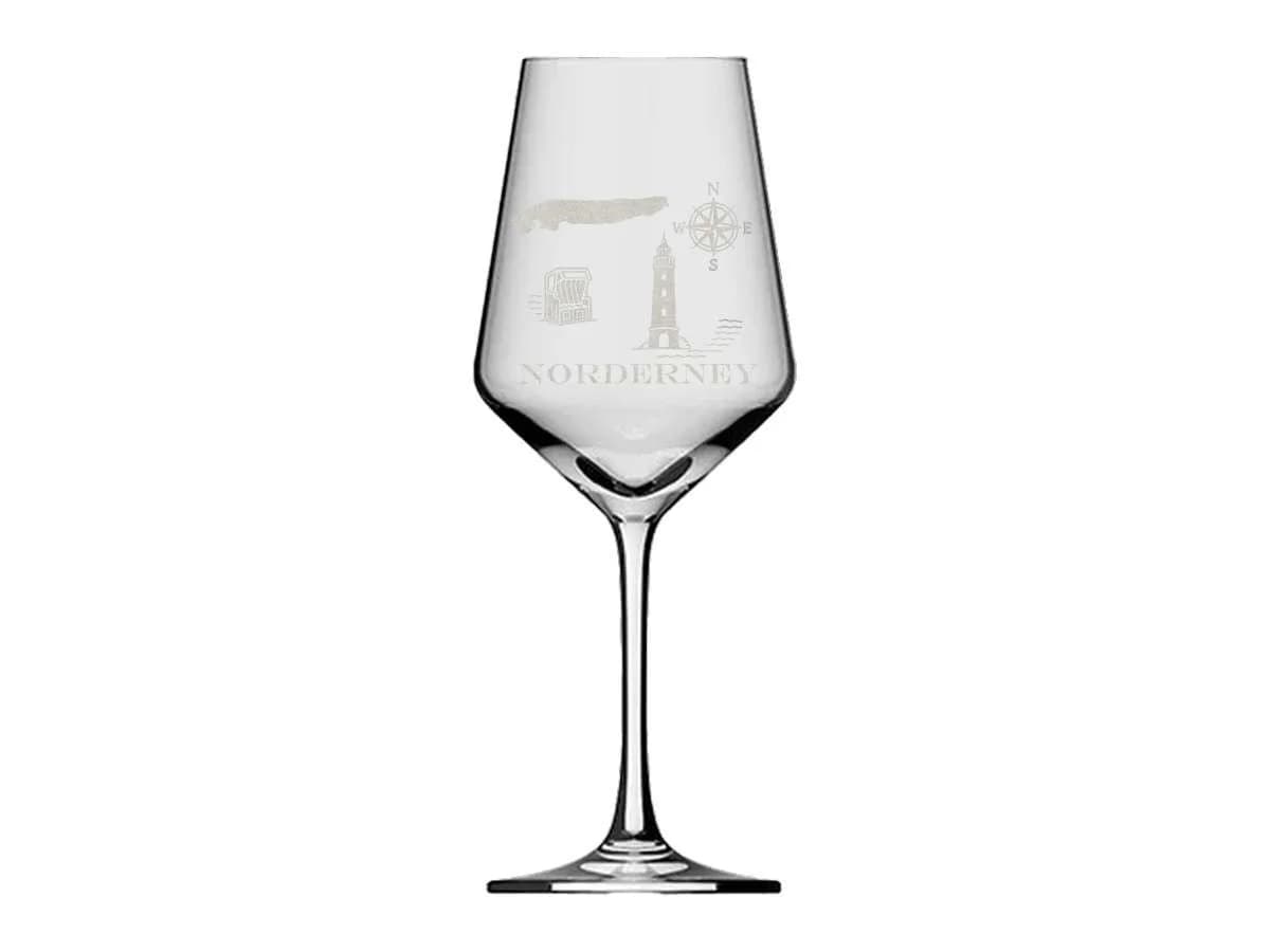 Valhalla Weinglas Norderney 350ml Glas Transparent Gravur - Bild 3