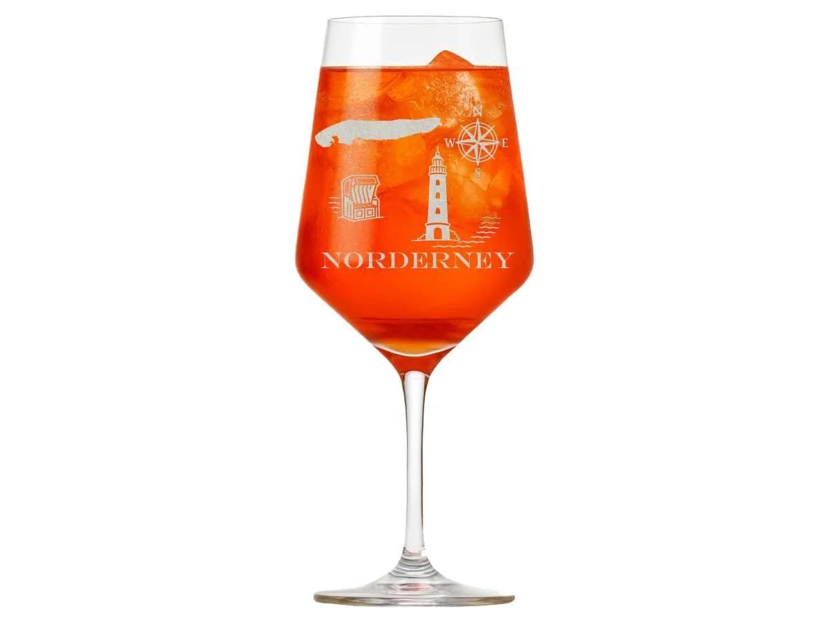 Valhalla Weinglas Norderney 350ml Glas Transparent Gravur - Bild 4
