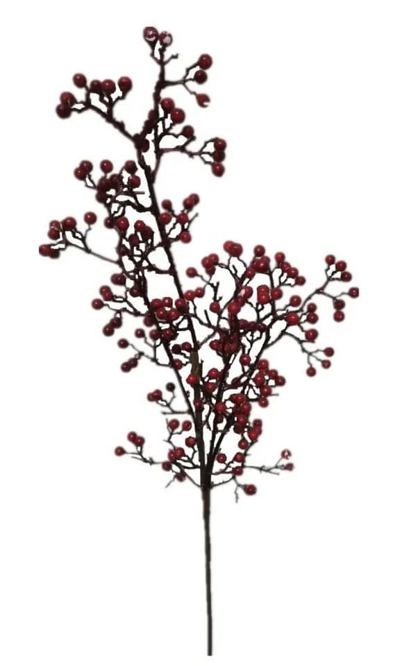 2474U Kunstblume Beerenrot Beerenzweig Hochwertig