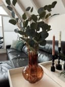 2474U Dekovase Glas-Vase "Helene" Rostrot Bild 1