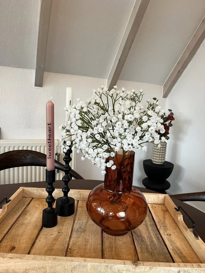 2474U Dekovase Glas-Vase "Helene" Rostrot - Bild 3