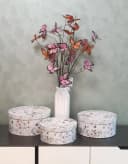 2474U Geschenkbox 3er Set grün mit Blumenmuster - rund Bild 5