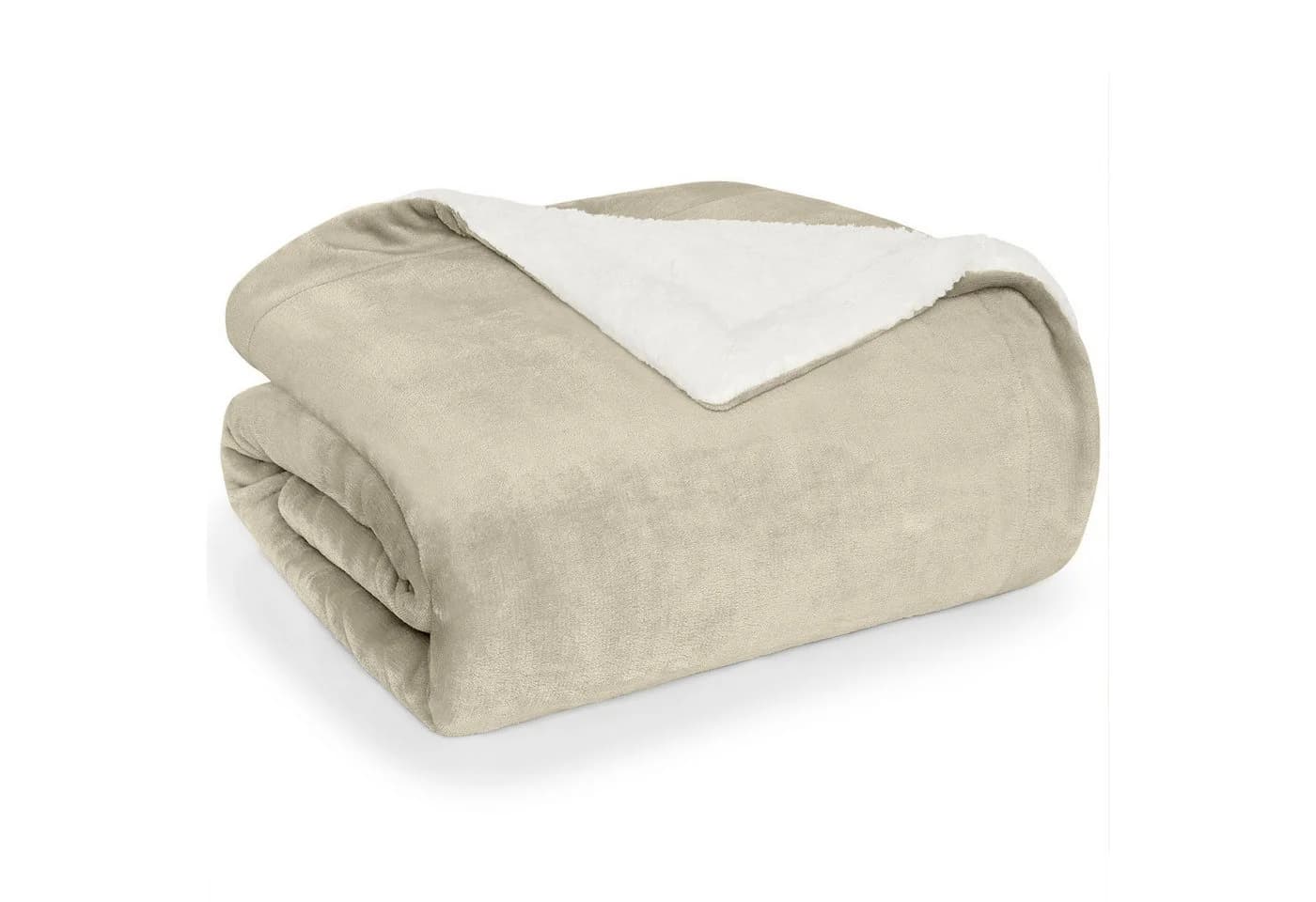Blumtal Wohndecke Sherpa-Fleecedecke Beige Oeko-TEX Zertifiziert - Bild 2