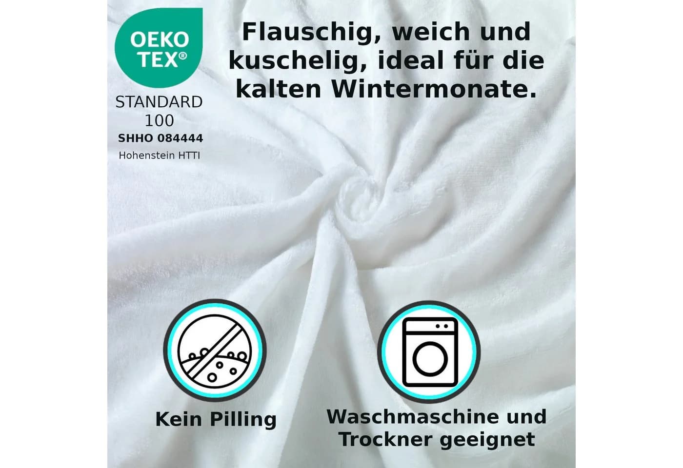 Malika Spannbettlaken Weiß Cashmere-Touch Mikrofaser Warm - Bild 4