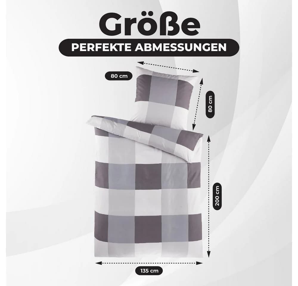 Kuscheli Bettwäsche Mikrofaser 4-teilig 135x200 + 80x80 cm - Bild 3