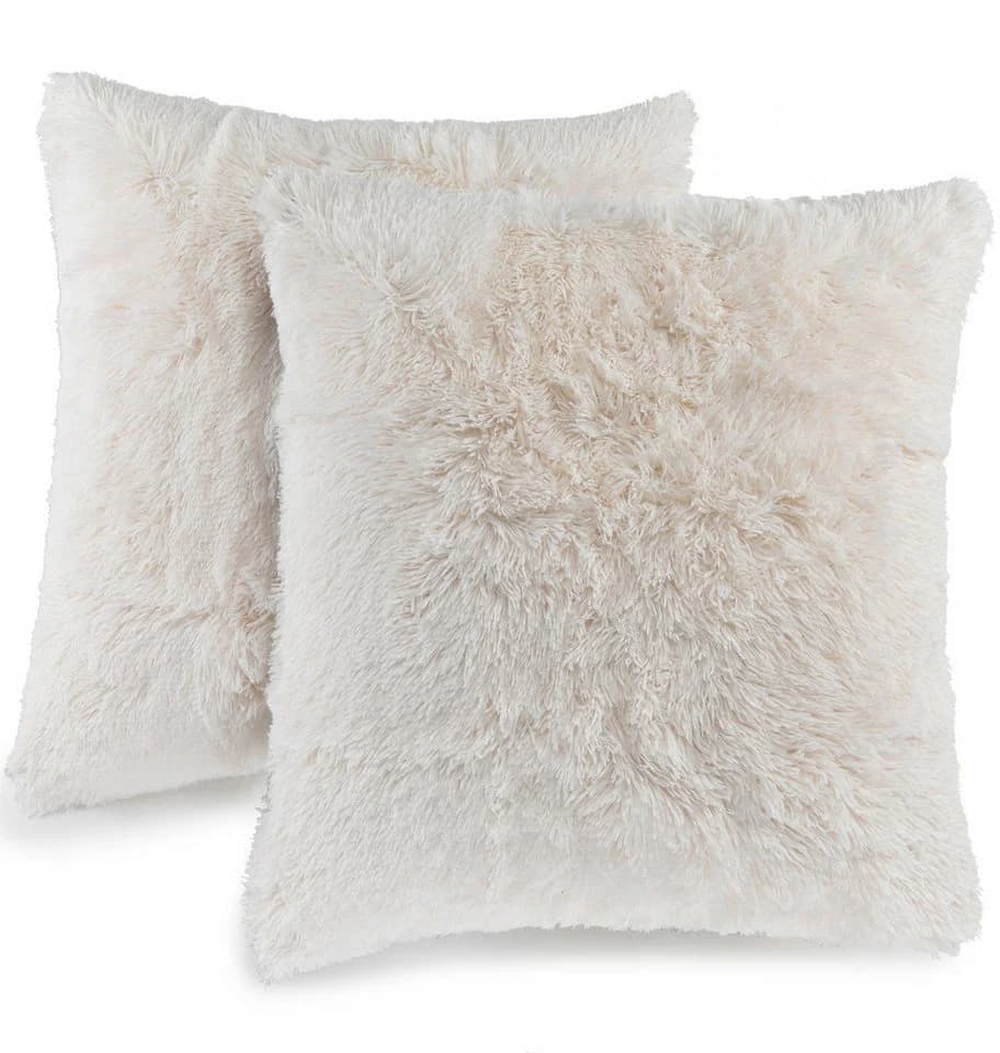 Malika Kissenbezug Cashmere-Touch Fleece 2er-Set Creme - Bild 2