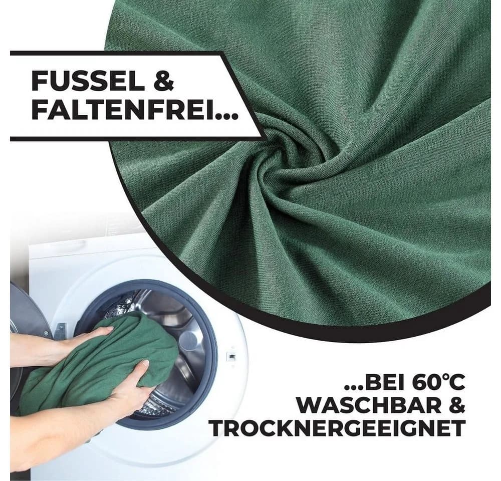 Malika Spannbettlaken Jersey Baumwolle Gummizug - Bild 4