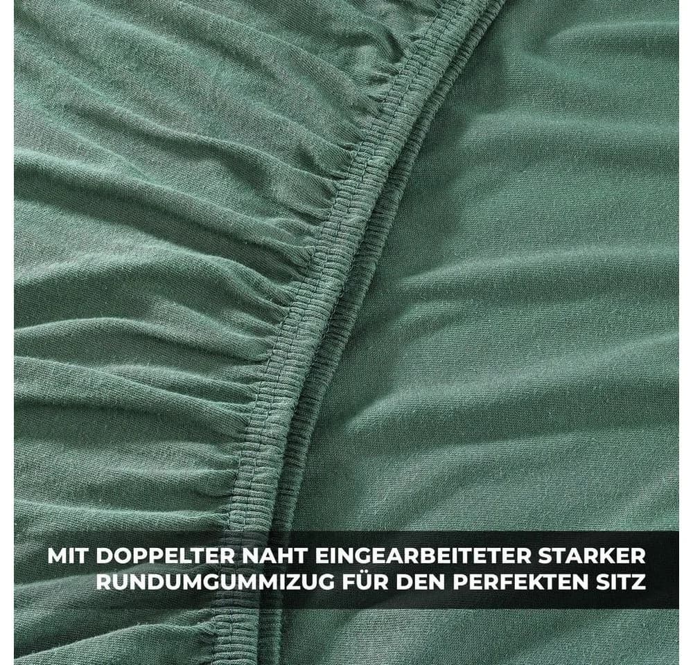 Malika Spannbettlaken Jersey Baumwolle Gummizug - Bild 5