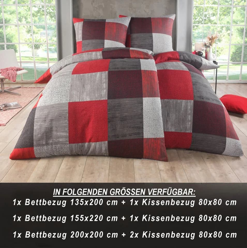 Malika Bettwäsche 135x200 + 80x80 cm Mikrofaser 2-teilig