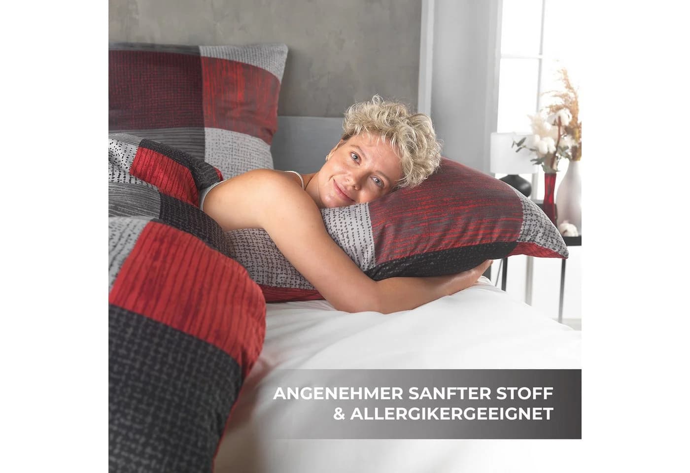 Malika Bettwäsche 135x200 + 80x80 cm Mikrofaser 2-teilig - Bild 3