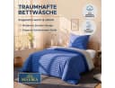 Malika Bettwäsche Renforce Baumwolle Blau 2-teilig Bild 1