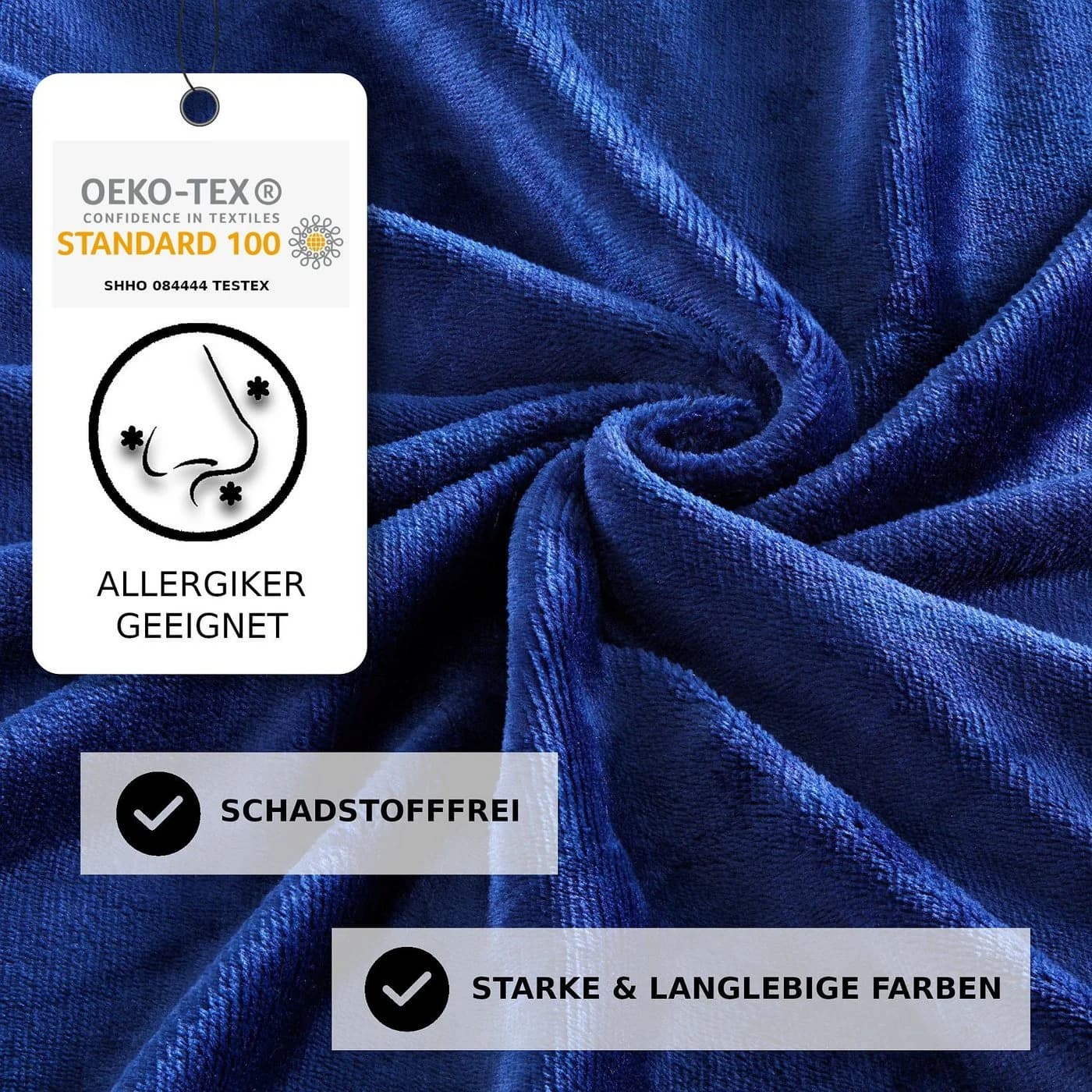 Kuscheli Spannbettlaken Cashmere-Touch Fleece Blau - Bild 5