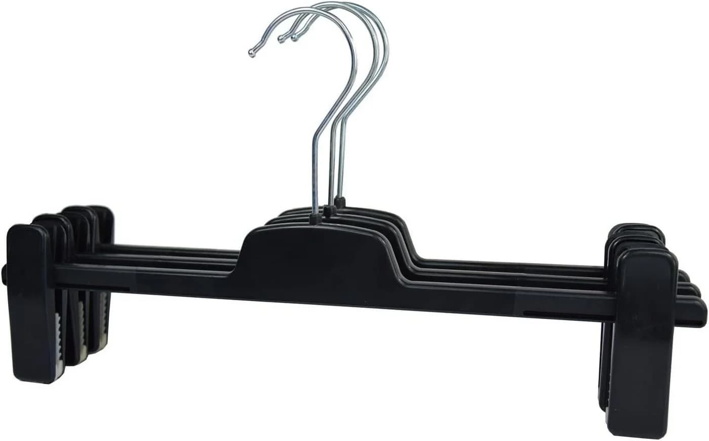 RSR Hangers Hosenbügel Schwarz 20-tlg. Klemmbügel mit Gummi - Bild 3