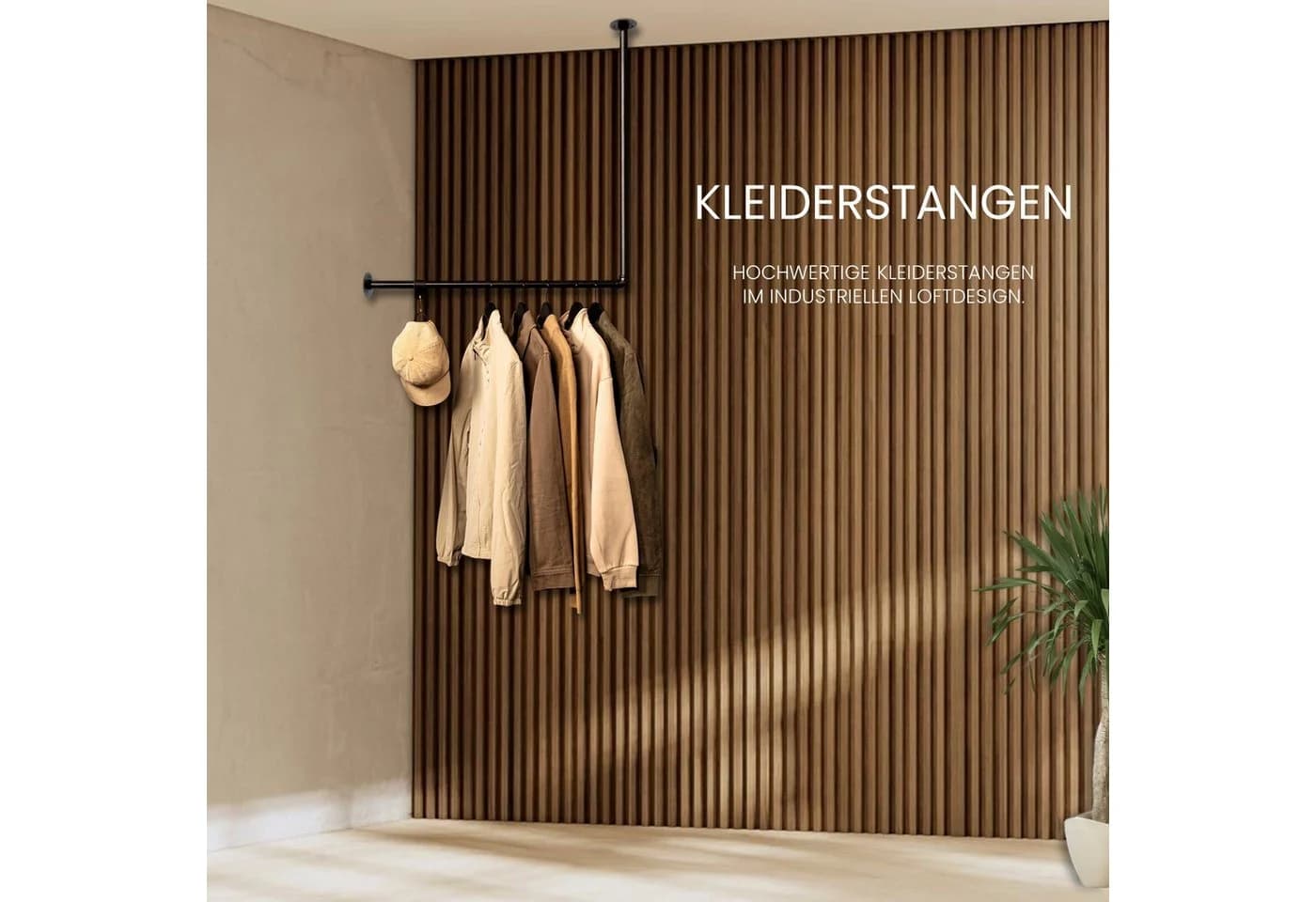 RSR Hangers Kleiderstange Industrie Design L-Form Wand