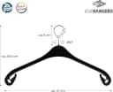 RSR Hangers Kleiderbügel 30 Stück Schwarz 360° drehbar Bild 1