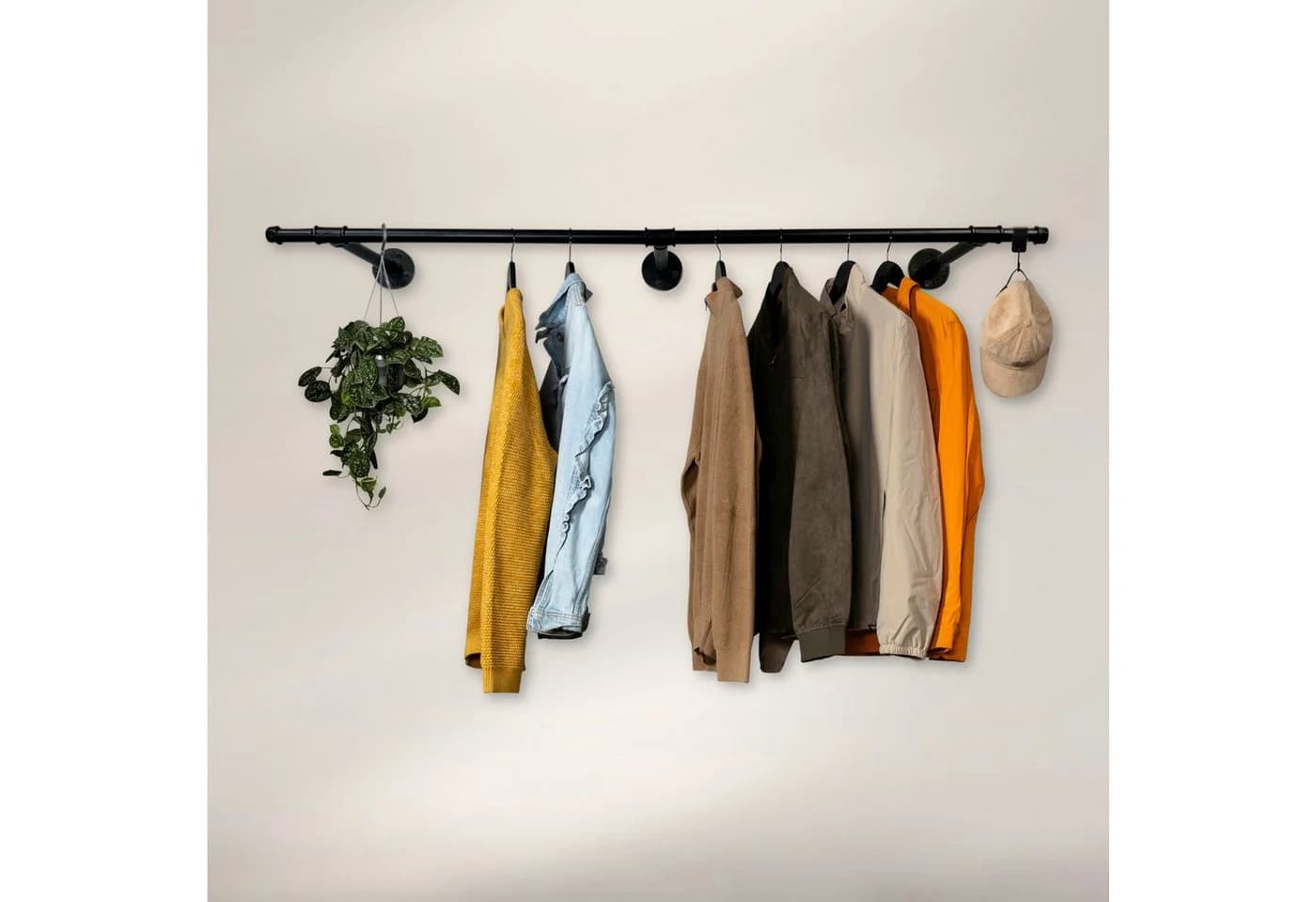 RSR Hangers Wandgarderobe Schwarz Industrieller Loftstil - Bild 2