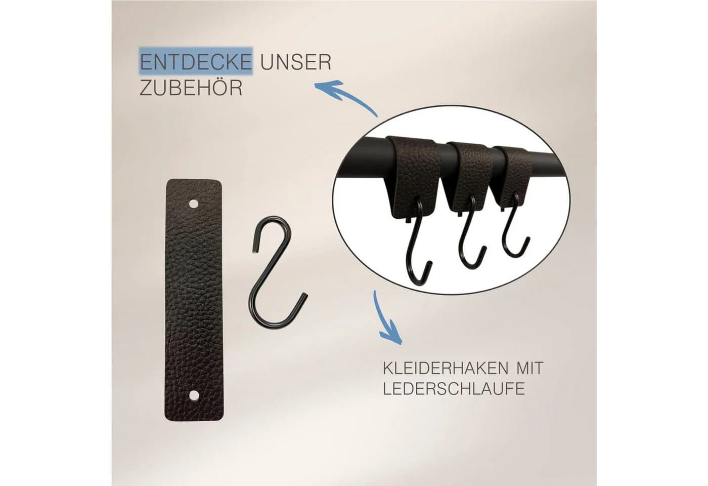 RSR Hangers Wandgarderobe Schwarz Industrieller Loftstil - Bild 5