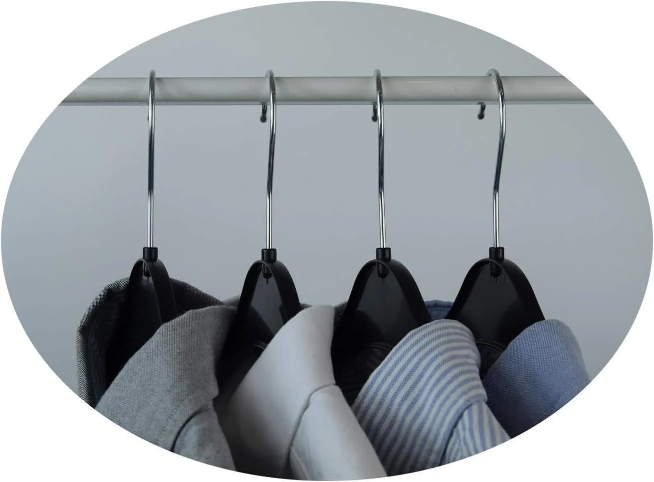 RSR Hangers Kleiderbügel Schwarz 60 Stück 360° Haken - Bild 4