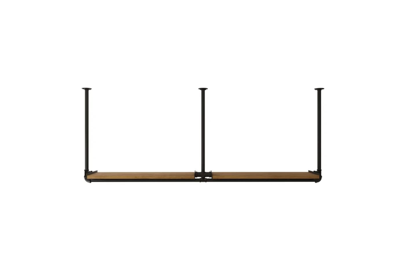 RSR Hangers Kleiderstange Garderobenleiste „DIEK“ mit Eichenholz Ablage - Bild 4