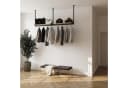 RSR Hangers Garderobenstange Kleiderstange Garderobe "DIEK II" mit Kiefernholablage Deckenmontage Bild 3