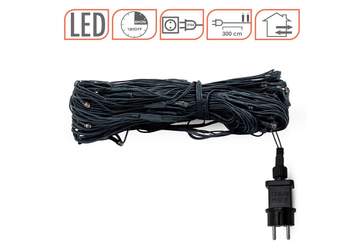 Spetebo LED-Lichternetz 1,5 m 100 LED Warm Weiß - Bild 3