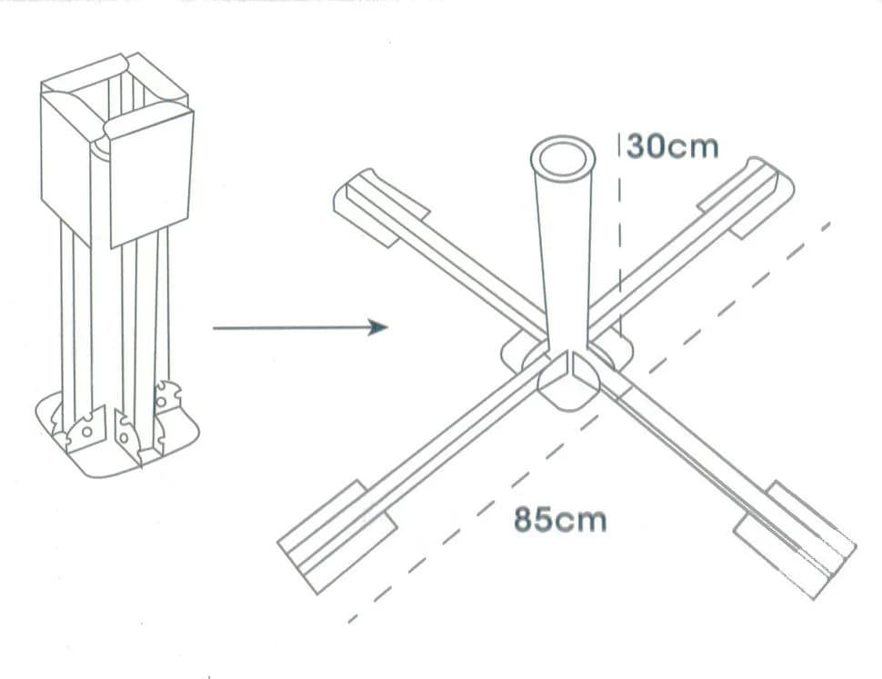Spetebo Sonnenschirmständer für Gehwegplatten 40x40 cm anthrazit