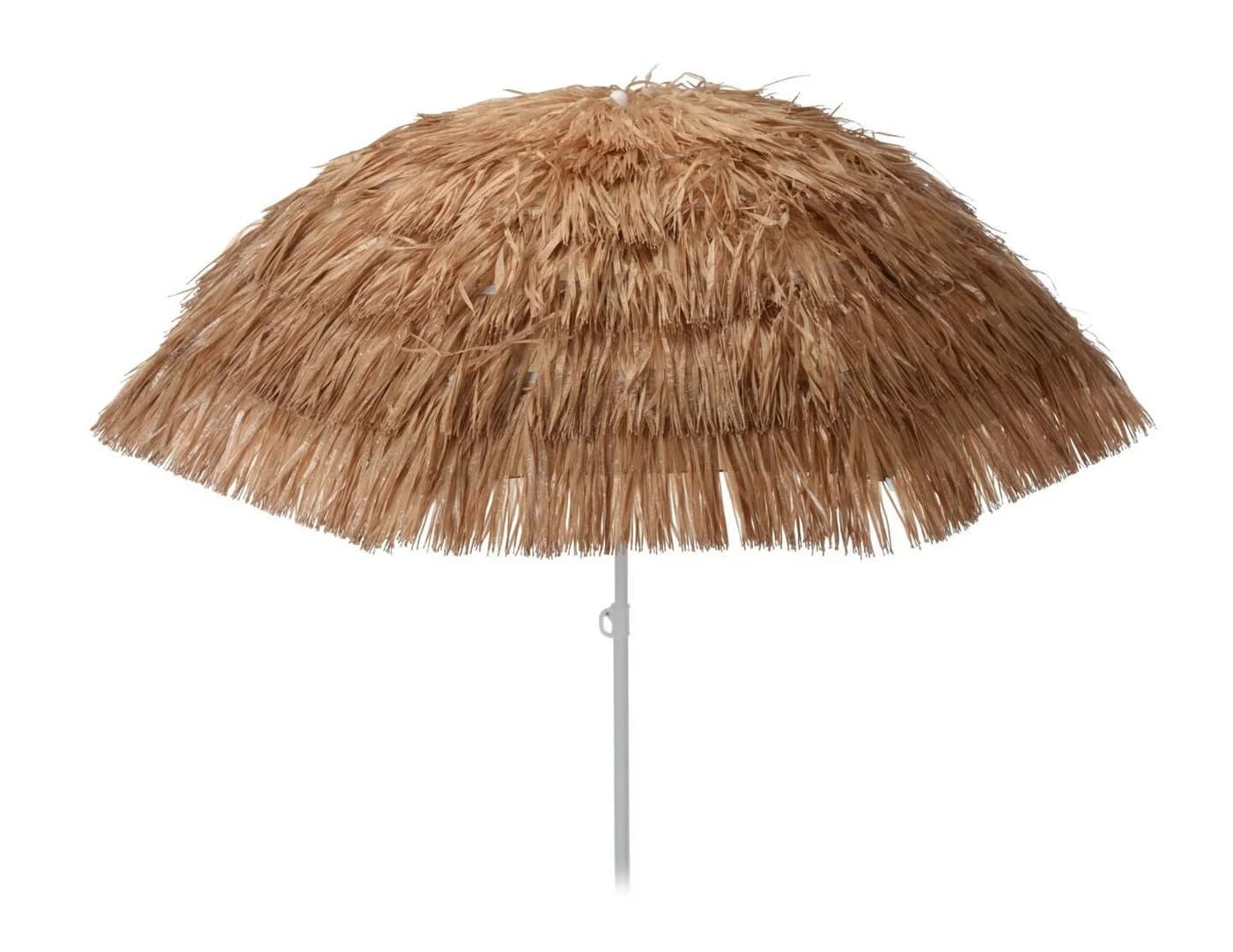 Spetebo Sonnenschirm Hawaii mit Fransen und Tasche - braun