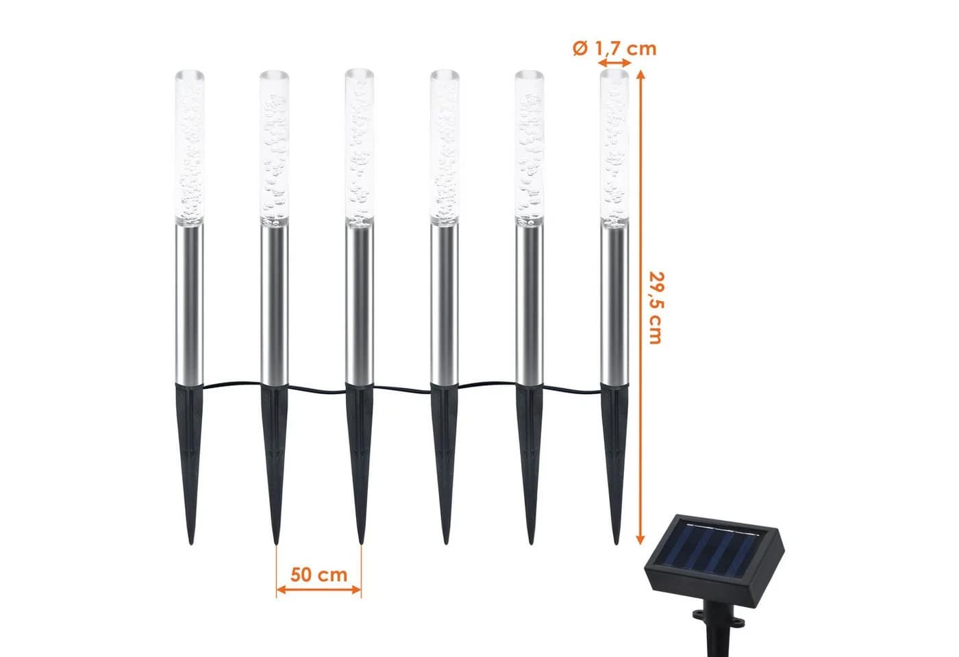 Spetebo LED Solarleuchten Bubbles 6er Set Farbwechsel Garten