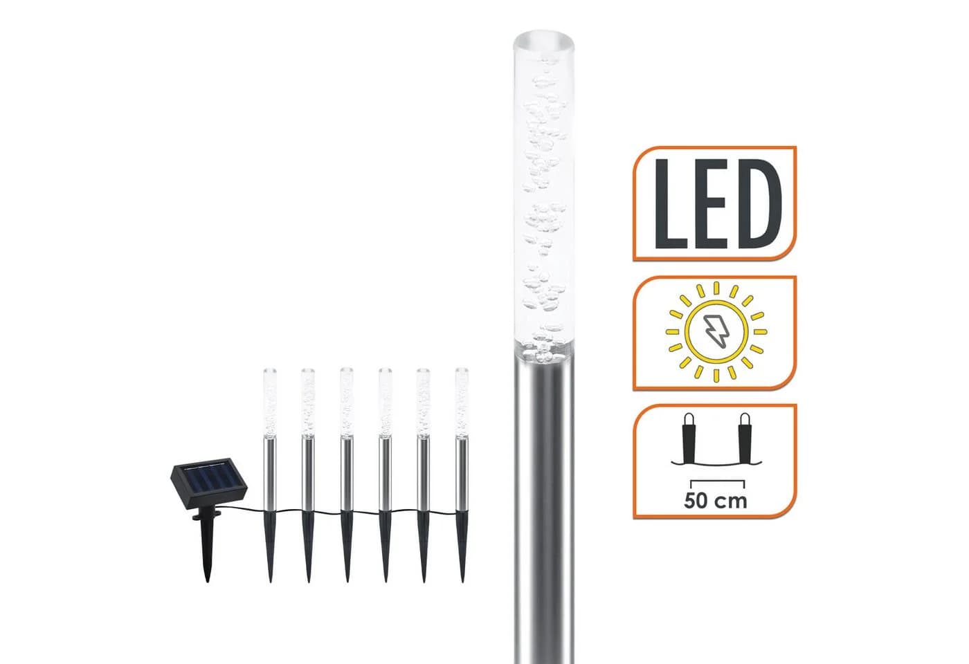 Spetebo LED Solarleuchten Bubbles 6er Set Farbwechsel Garten - Bild 3