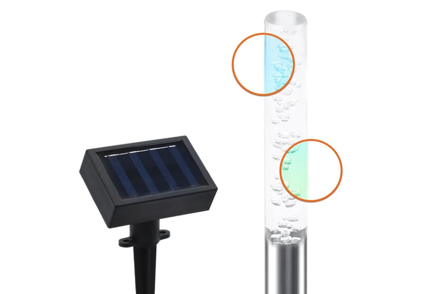Spetebo LED Solarleuchten Bubbles 6er Set Farbwechsel Garten - Bild 4