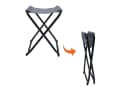 Spetebo Angelhocker Metall Klapphocker grau - 36 x 32 cm Bild 3